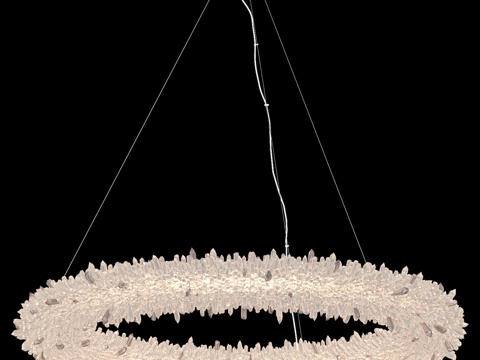  OM Tesoro 萤石800mm吊灯FL1154-8P3d模型 