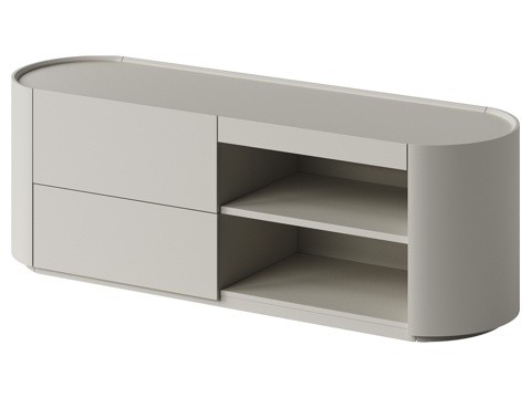  OM Lagom 电视柜 2抽屉 2层架 140厘米3d模型 