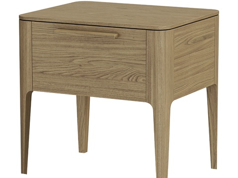  OM床头柜 1抽屉款3d模型 