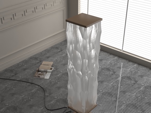  现代落地灯3d模型 