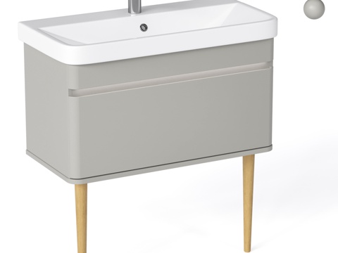  OM Elegante 80.1Y 落地式梳妆柜，带3d模型 