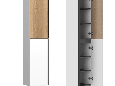  OM三角洲壁挂式高柜350x300x16003d模型 