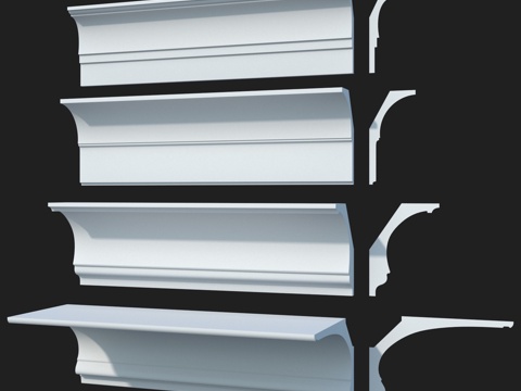  光滑窗帘盒套装 #48 LepGrand3d模型 