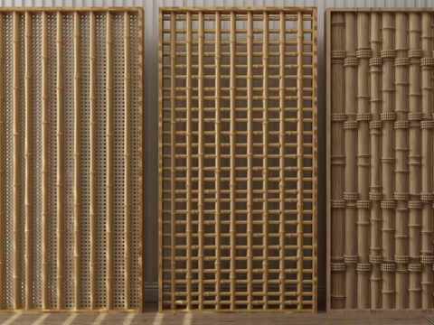  现代屏风隔断3d模型 