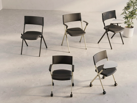 现代会议椅_折叠椅_办公椅su模型