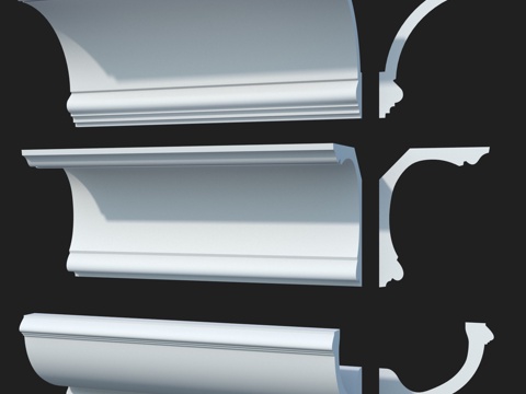  光滑窗帘盒套装 #70 LepGrand3d模型 