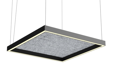  吸音吊灯 Simple 1000x1000mm 6500K3d模型 