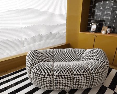  现代单人沙发3d模型 