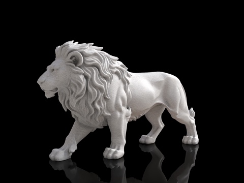 现代雕塑 景观雕塑 狮子雕塑 动物雕塑摆件 狮子 主题雕塑su模型
