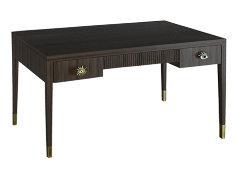  Elsa Dreams 实木贴面双抽屉阁楼书桌3d模型 