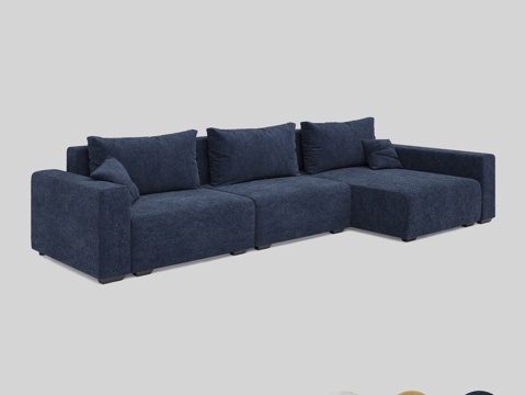  萨夫卢科夫家具出品OM斯堪的纳维亚转角沙发3d模型 