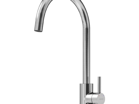  OM 不锈钢厨房水龙头，带旋转 R 喷嘴3d模型 