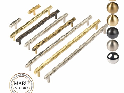  黄铜铸造家具把手Zhannet·Han3d模型 