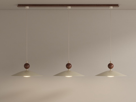  现代中古吊灯3d模型 