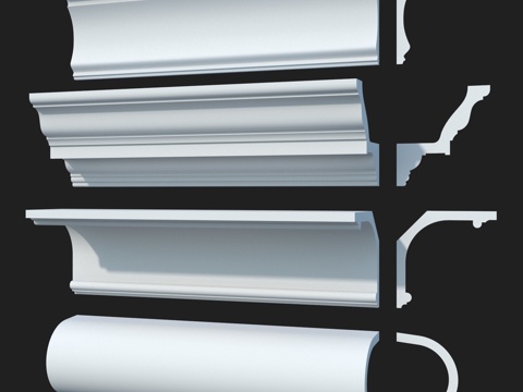  光滑窗帘盒套装 #55 LepGrand3d模型 