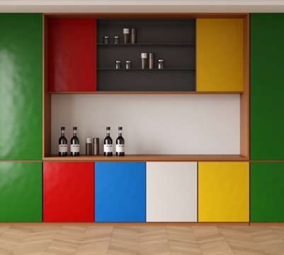  现代置物柜3d模型 