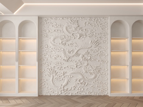  现代置物柜3d模型 