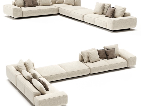  FIFTYFOURMS Leggero 3 模块化沙发3d模型 