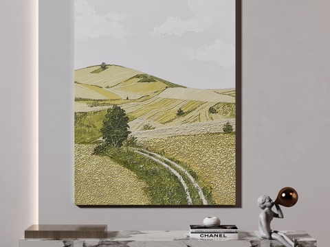  极简抽象挂画3d模型 