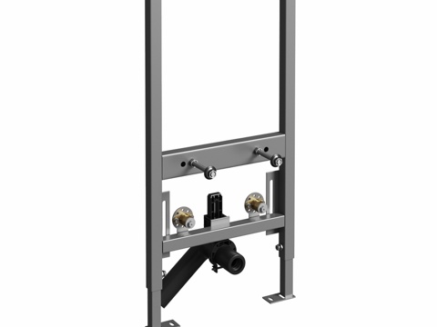  OM壁挂式安装系统 悬挂式坐便器安装系统，型号3d模型 