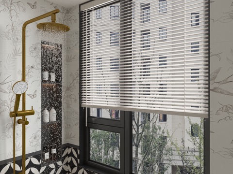  现代卫生间花洒3d模型 