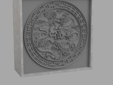  现代浮雕墙3d模型 