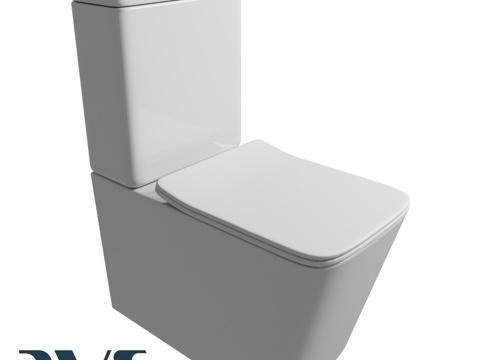  OM紧凑型马桶AVS Modern白色款3d模型 