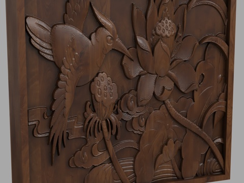  现代浮雕墙3d模型 