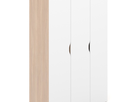  三门衣柜 月亮3d模型 