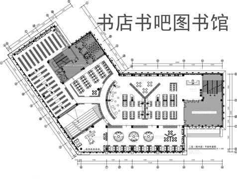书店书咖cad 图书馆cadcad施工图