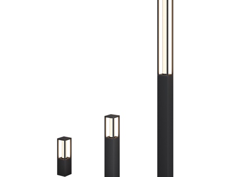  Expo花园公园景观灯3d模型 