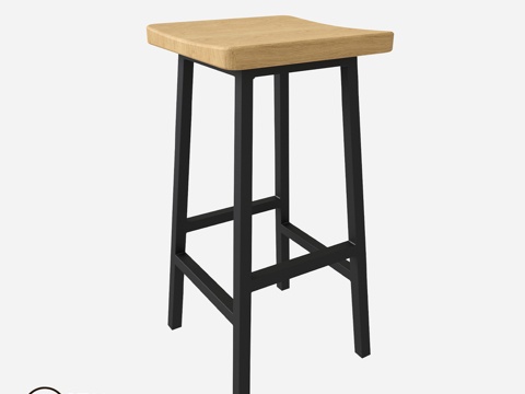  Stal-Massiv HALLS-m65半高吧凳3d模型 