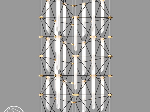  LampsShop.ru L1936 悬挂式网状灯3d模型 