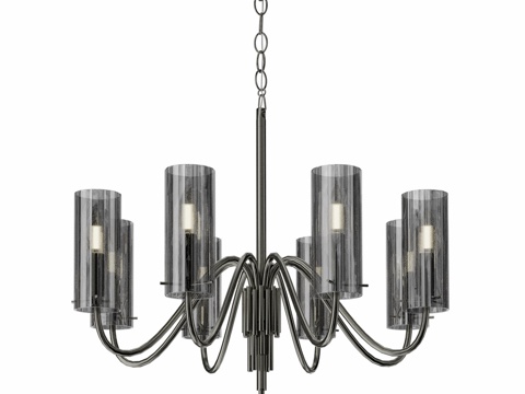  OM灯具（白炽灯泡款），镍材质，透明款3d模型 