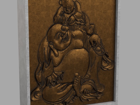  现代浮雕墙3d模型 