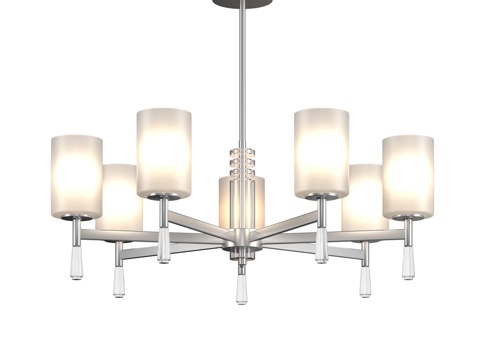 OM 玻璃灯罩杆式吊灯 LH56253,3d模型