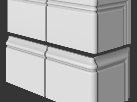  带收边件的63号和69号踢脚线。LepGrand3d模型 