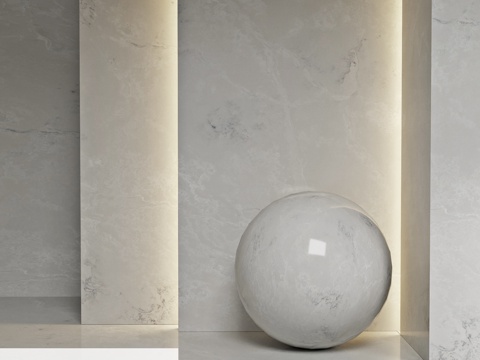  石英石 Noblle Quartz Q810 灰光3d模型 