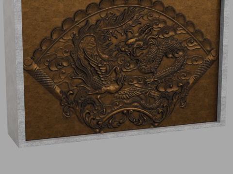  现代浮雕墙3d模型 