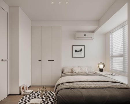  现代榻榻米卧室3d模型 