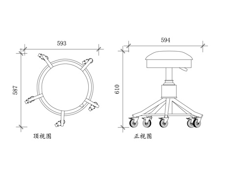 手术椅 医用手术凳 手术室凳 医疗操作凳 外科手术凳cad施工图