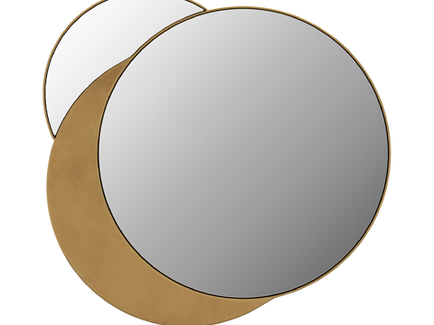  现代简约轻奢镜子 镜子 简约镜子 圆形镜子 卧室镜子3d模型 