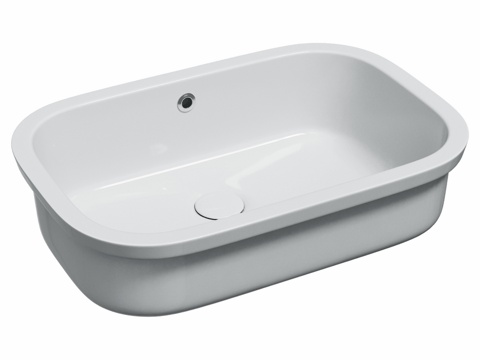  OM Ceramicanova Era 下嵌式水槽，带排水管3d模型 