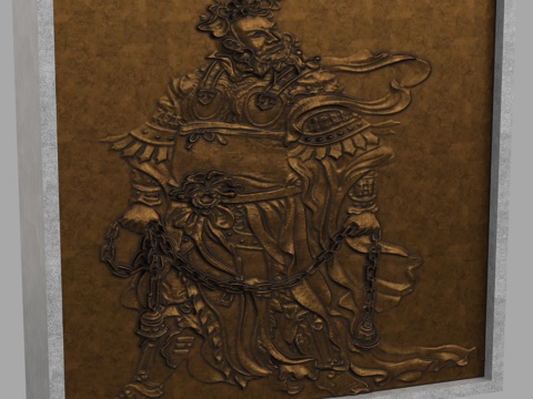  现代浮雕墙3d模型 