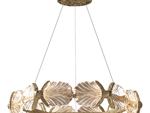  萤石吊灯 614 mm FL1170-5P (OM)3d模型 