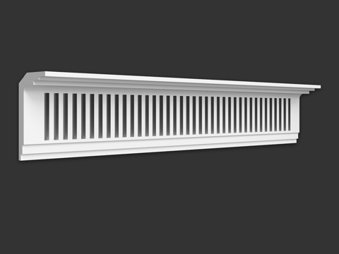  装饰檐口 SKT432V（通风）3d模型 