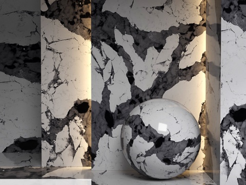  石英石 Noblle Quartz Q902 巴塔哥尼亚铂金3d模型 