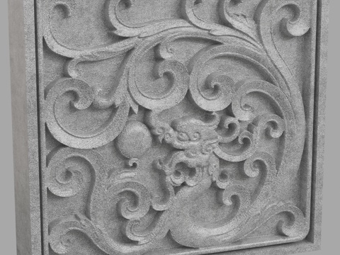  现代浮雕墙3d模型 