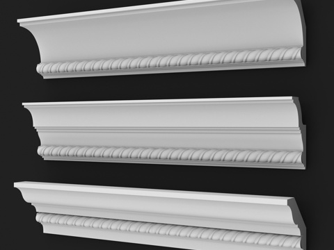  带装饰线的檐口线条，预制件，184号，无3d模型 