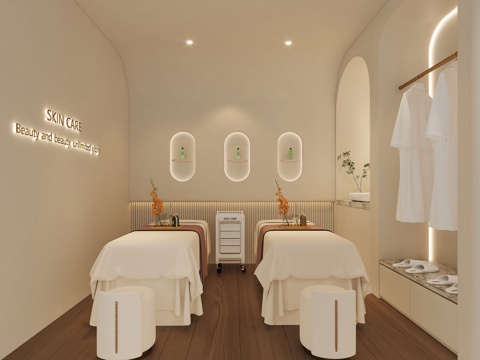  美容院包间  美容SPA  美容美甲店包间  美容院设计3d模型 